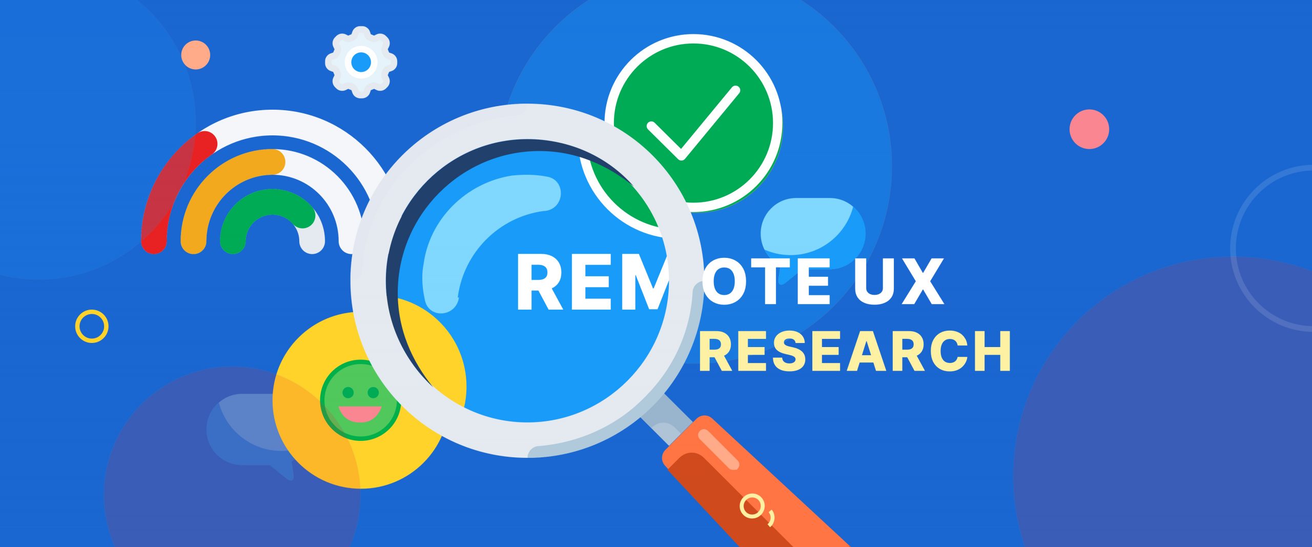 A colourful header with the text Remote UX Research