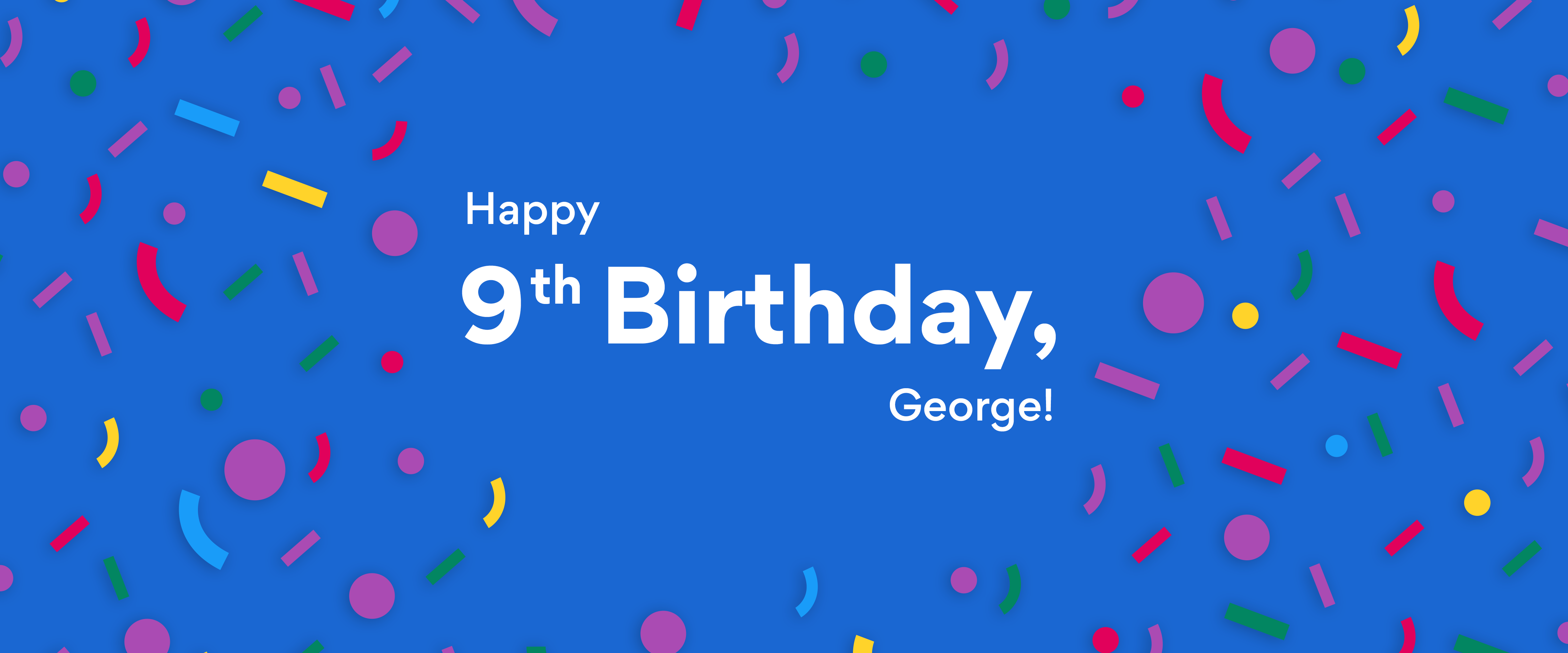Image saying Happy 9th Birthday George